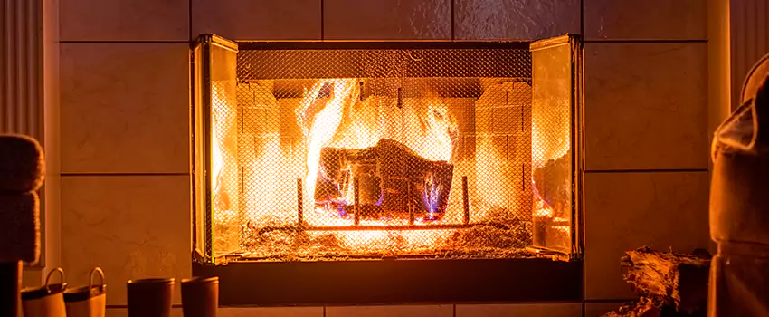 Mendota Hearth Landscape Fireplace Installation in Lake Forest, Illinois